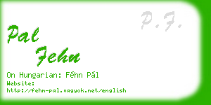 pal fehn business card